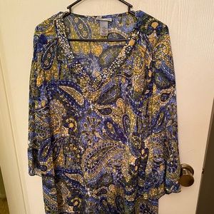 Catherine’s Stained Glass Handkerchief Hem Blouse